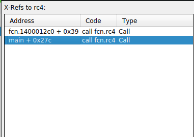 RC4 Function References in Cutter